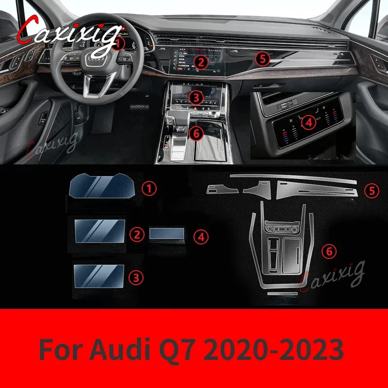 Consola navegación Audi Q7 Q8 – Película protectora TPU antiarañazos 2020-2023