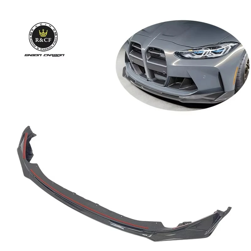 Splitter delantero de carbono estilo V para BMW M3 G80 y M4 G82/G83