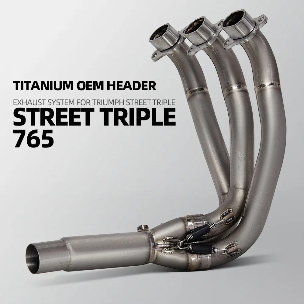 Tubo de escape de titanio para Triumph Street Triple 765 R, S y RS
