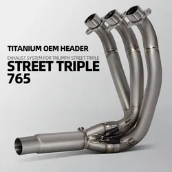 Tubo de escape de titanio para Triumph Street Triple 765 R, S y RS