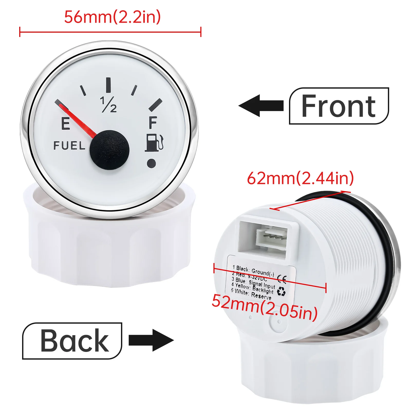 Sensor nivel combustible 0-190 ohm 52 mm para coche, camión y barco - imagen 4