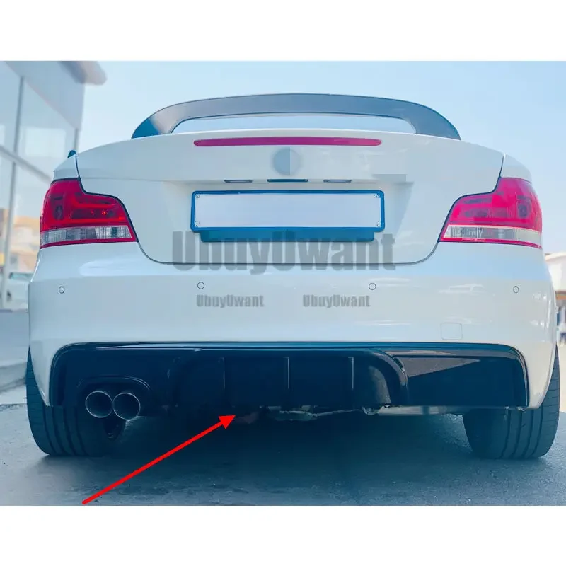 Para Bmw E82 E88 M estilo de rendimiento difusor trasero divisor de labio de parachoques trasero 1 serie 120d 125d 130i 135i M-TECH 2007-2014 Tuning - imagen 4