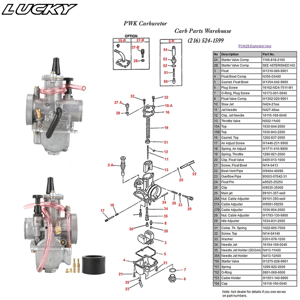 Kit campaignanas carburador OKO 2T 4T para moto Pit Bike Scooter ATV Quad - imagen 2