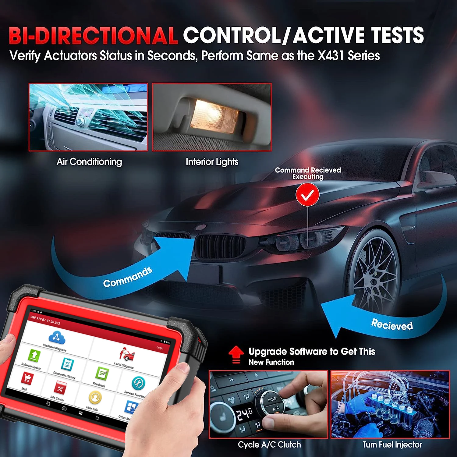 LAUNCH X431 CRP919E BT – Escáner de diagnóstico OBD2 con ECU - imagen 3