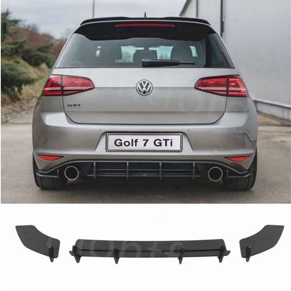 Difusor parachoques trasero ABS negro – Volkswagen Golf 7 GTI