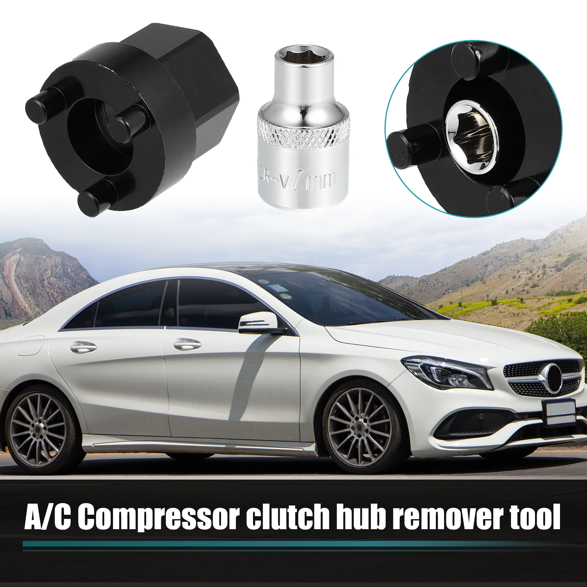 Herramienta UXCELL extracción cubo embrague compresor A/C 7 mm – Mercedes Benz 5SEL12