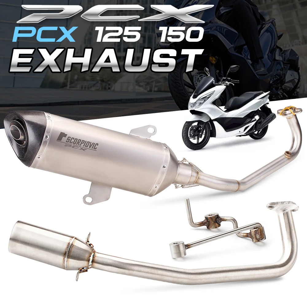 Honda PCX 125 150 escape completo tubo frontal 2017-2022 - imagen 2