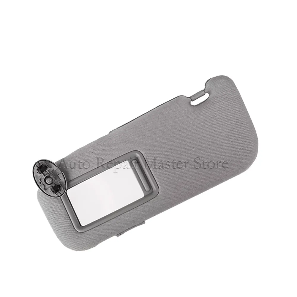 Parasol gris y Beige con espejo de tocador en posición