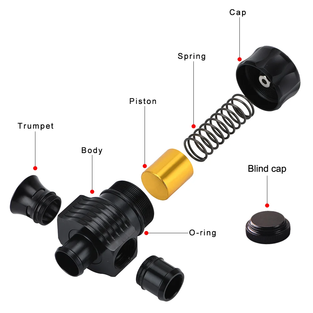 Válvula BOV turbo doble puerto aluminio 25mm – Compatible Audi VW Seat 1.8T - imagen 5
