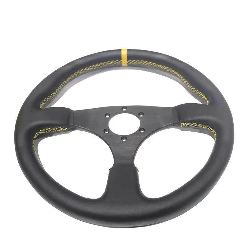Volante racing plano 350mm piel sintética universal - imagen 5