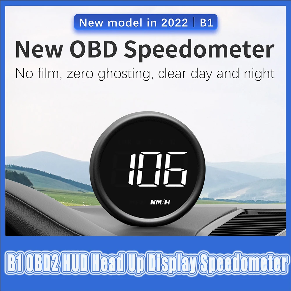 HUD OBD2 para coche con velocímetro, consumo, temperatura y voltímetro