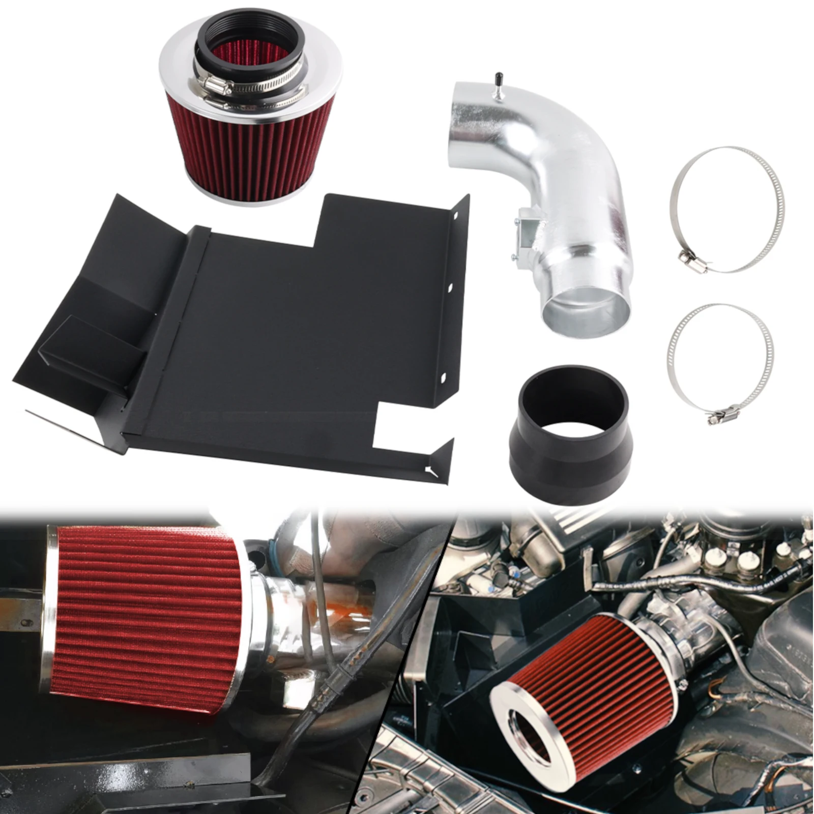 Kit admision aire frio con protector termico aluminio BMW 3.0L