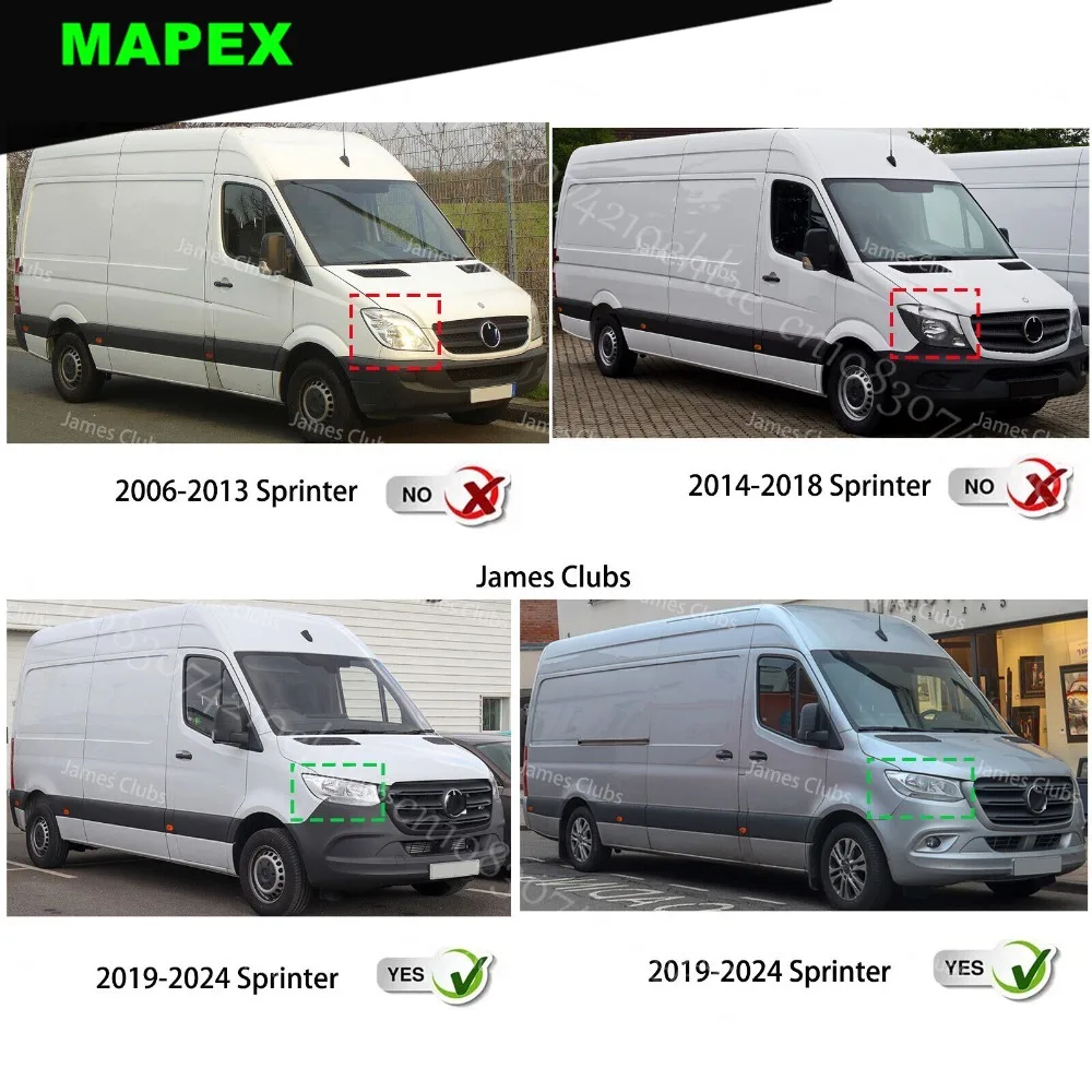 Parrilla frontal GT negra Mercedes Sprinter W907/W910 2.0 CDI - imagen 2