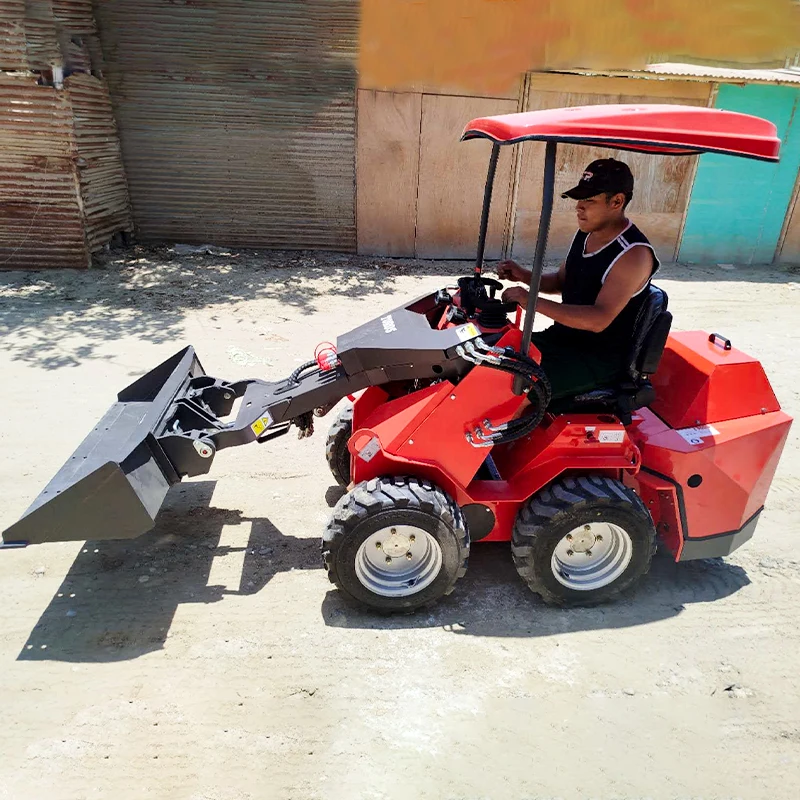 Minicargador de ruedas 800 kg con accesorios homologación CE EPA