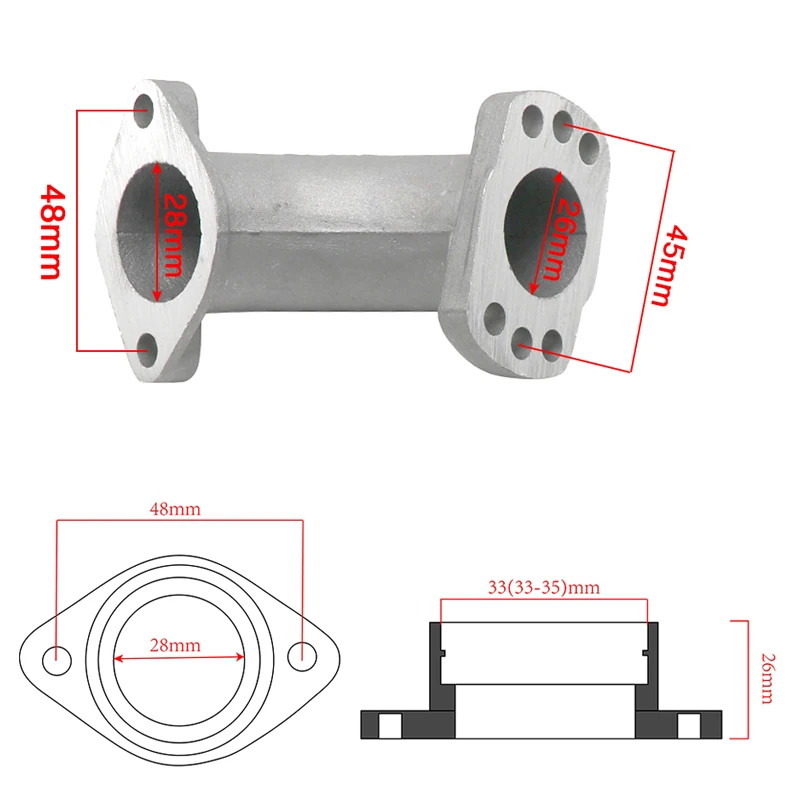 ZSDTRP colector de admisión de carburador de goma – Lifan YX pit bike - imagen 3