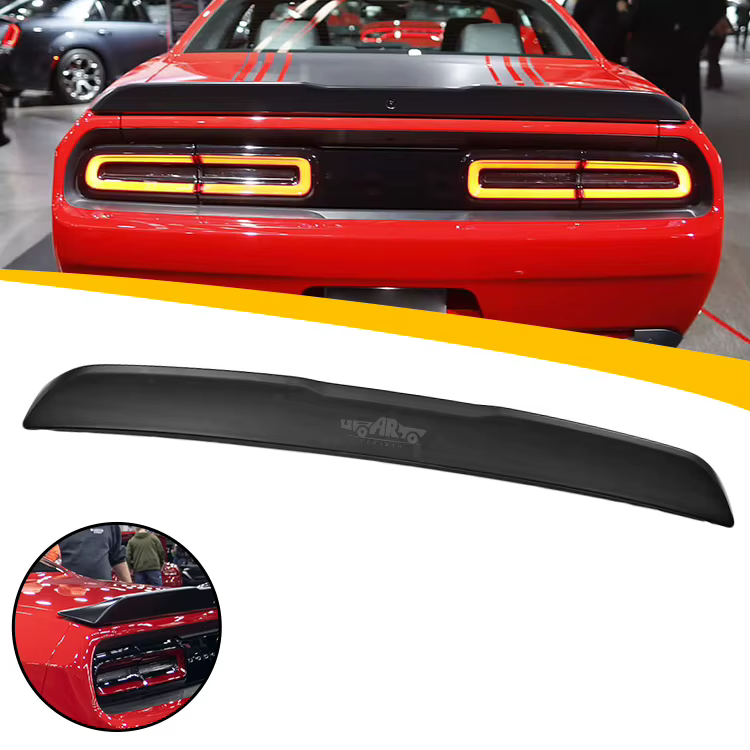Alerón de labio trasero negro color carbono para Dodge Challenger