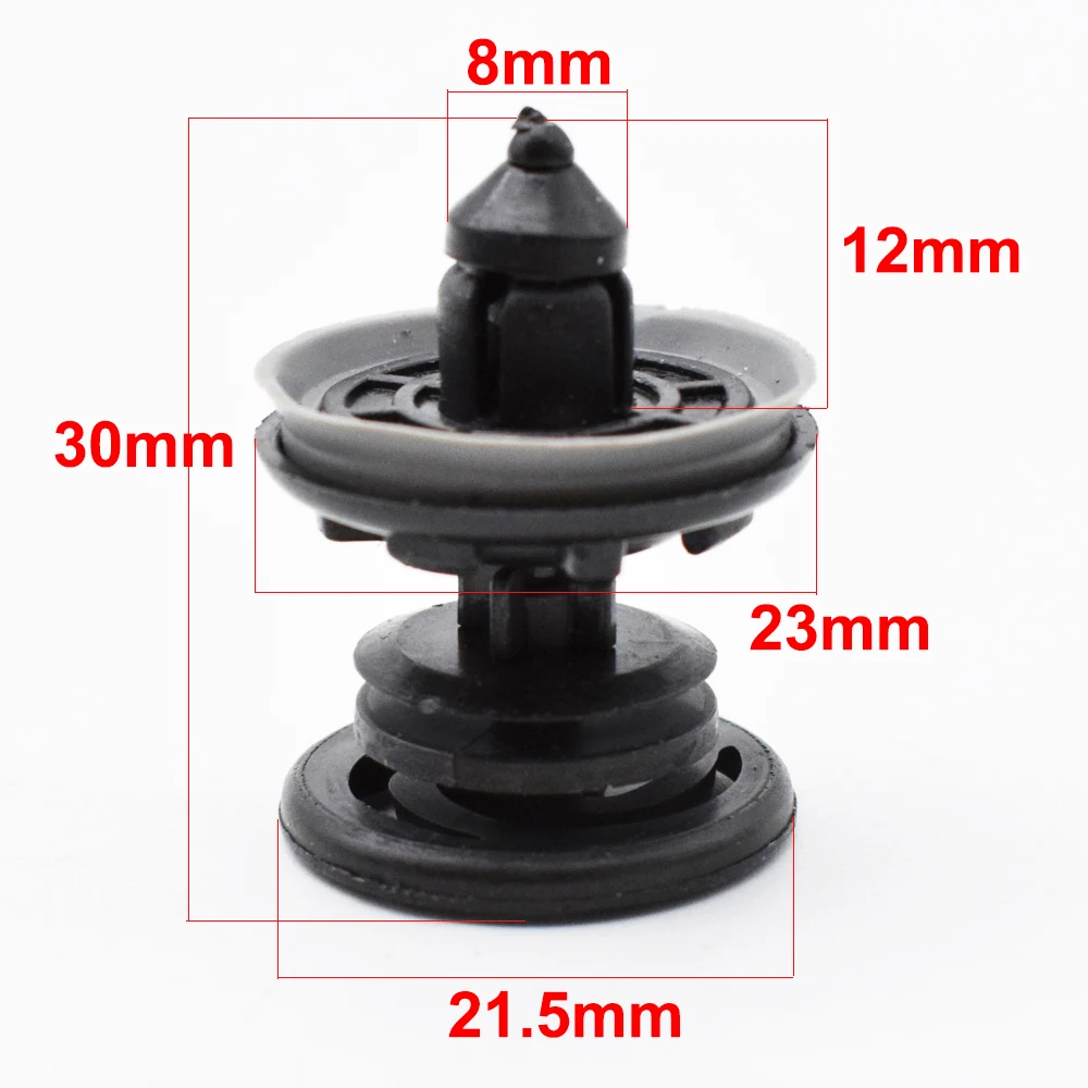 Clip retención embellecedor puerta para VW T5 Transporter – juego plástico negro 10 uds - imagen 2