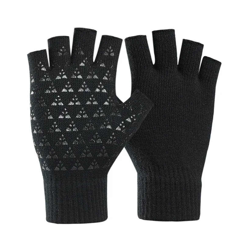 Guantes sin dedos de punto acrílico unisex para invierno - imagen 5