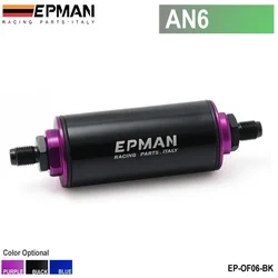 EPMAN AN6 Filtro de combustible aluminio racing acero inoxidable