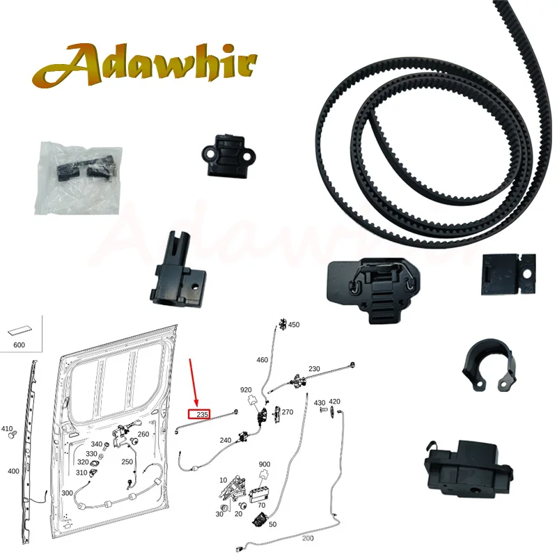 Correa puerta corredera derecha compatible Mercedes Sprinter 2006-2018