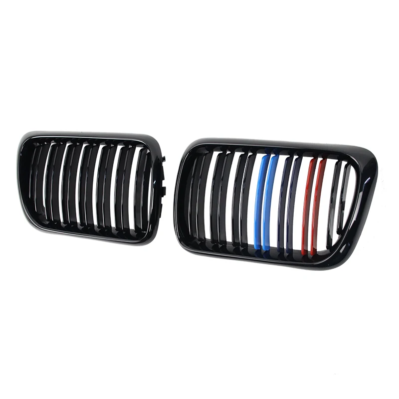 Rejillas Kidney BMW E36 M3 1997-1999 Racing Doble Listón Negro - imagen 2