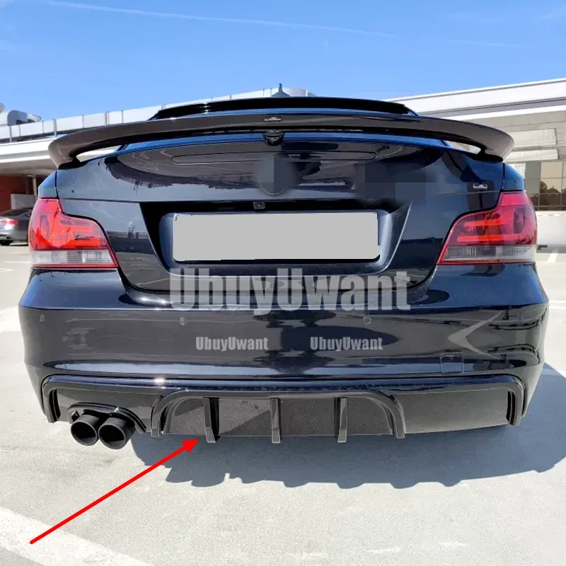 Para Bmw E82 E88 M estilo de rendimiento difusor trasero divisor de labio de parachoques trasero 1 serie 120d 125d 130i 135i M-TECH 2007-2014 Tuning