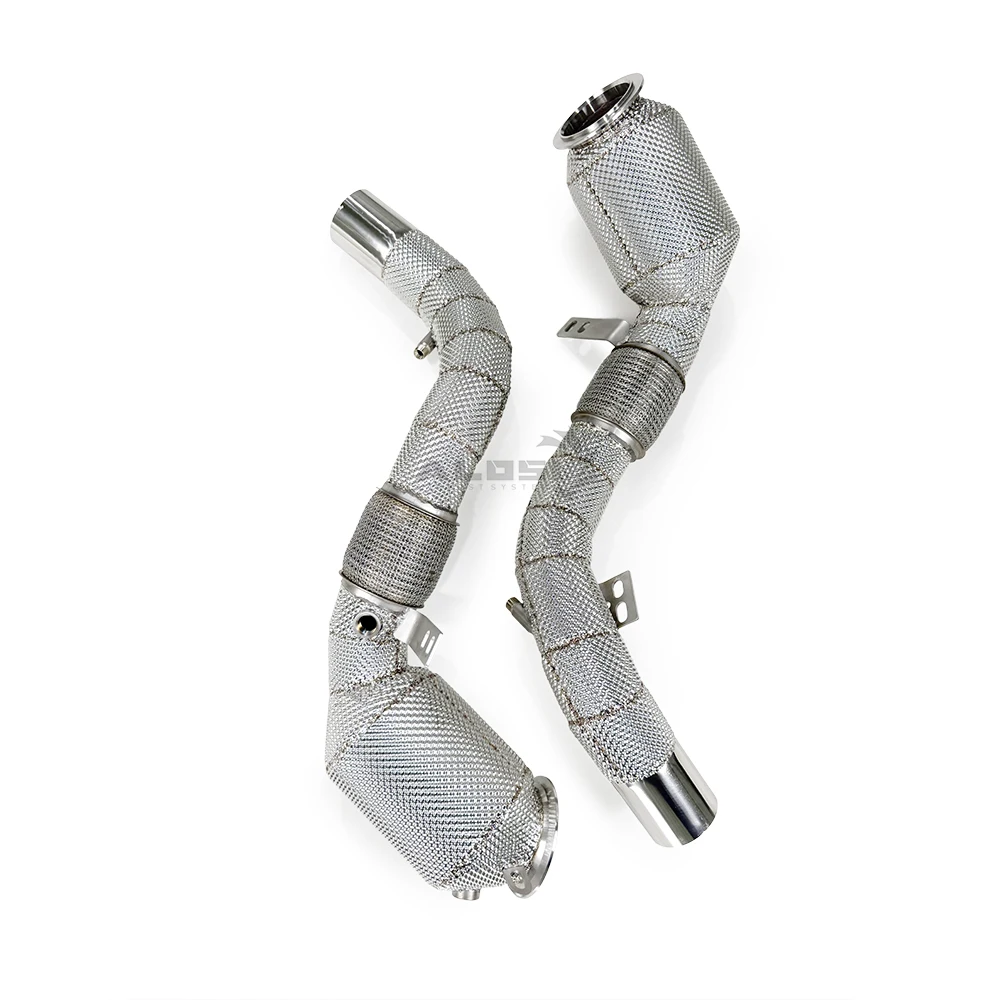 Tubo de bajada de escape de acero inoxidable para BMW X6 M F86 4.4T