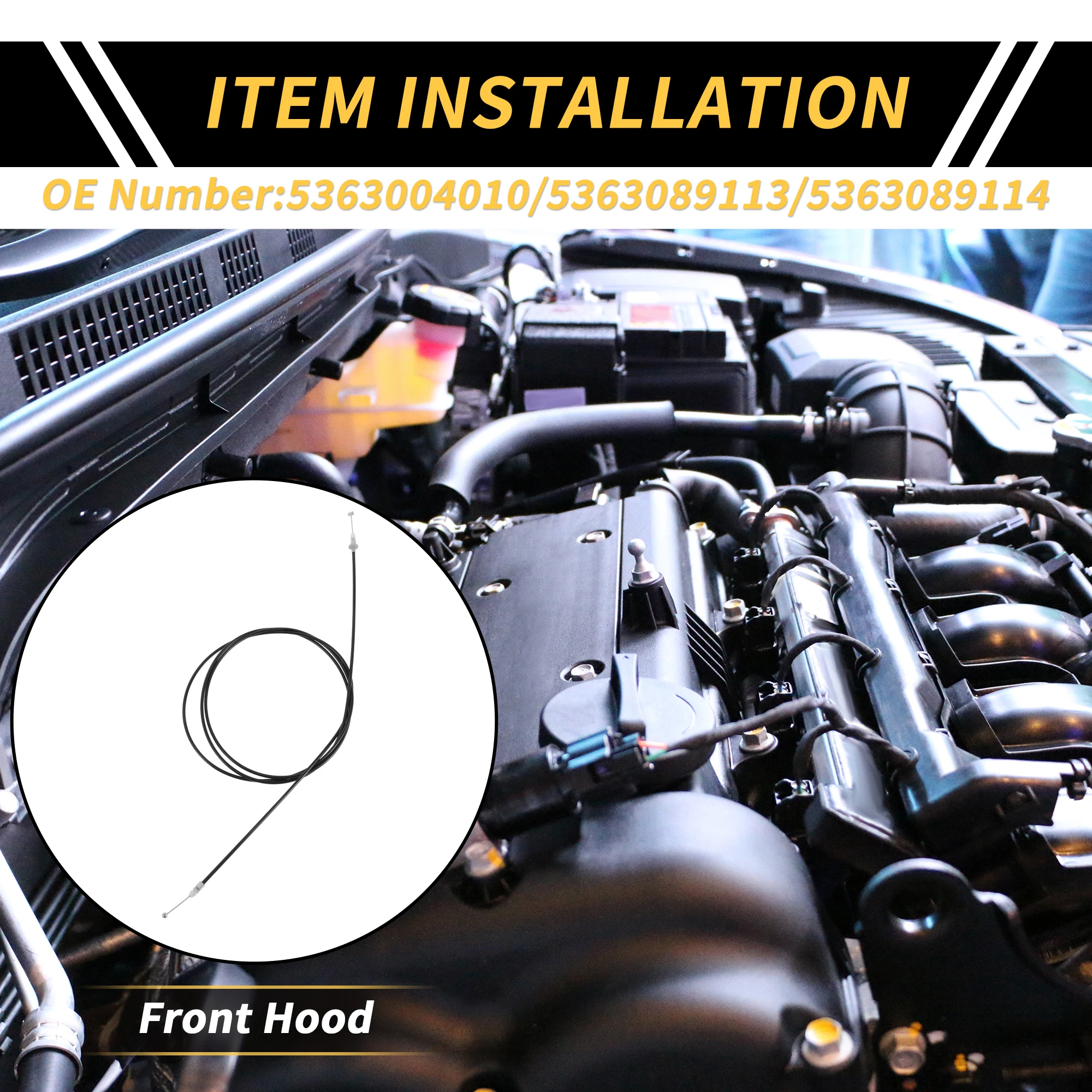 Cable de liberación del pestillo del capó UXCELL para Toyota 4Runner 1990-1995 No.5363004010/5363089113