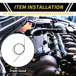 Cable de liberación del pestillo del capó UXCELL para Toyota 4Runner 1990-1995 No.5363004010/5363089113