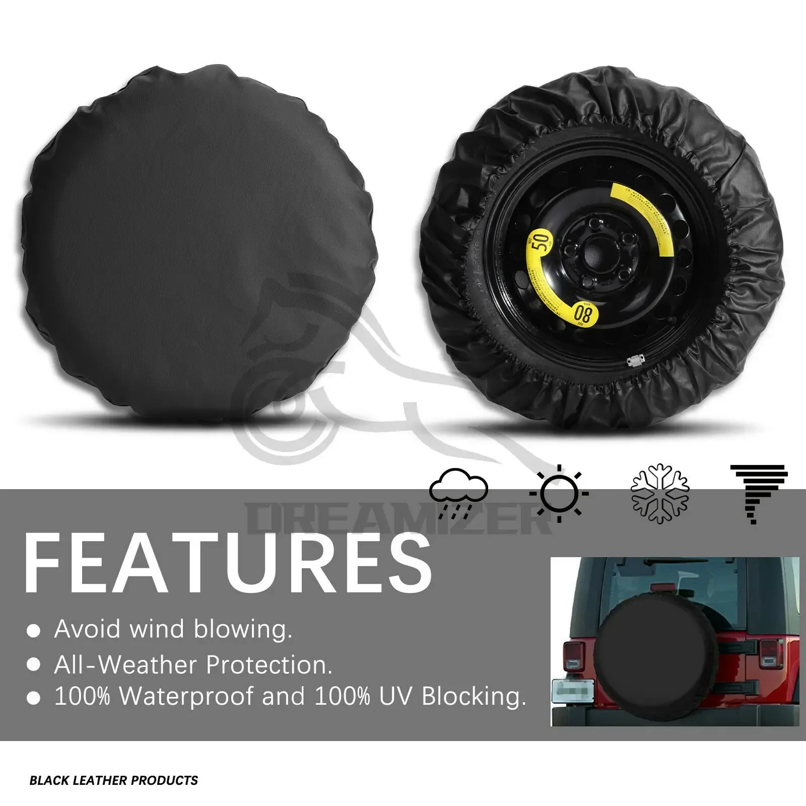 Funda Neumático Repuesto Toyota RAV4 - Impermeable 16 Pulgadas - imagen 2
