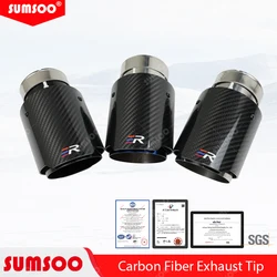 Punta escape universal ER en fibra de carbono y acero inoxidable