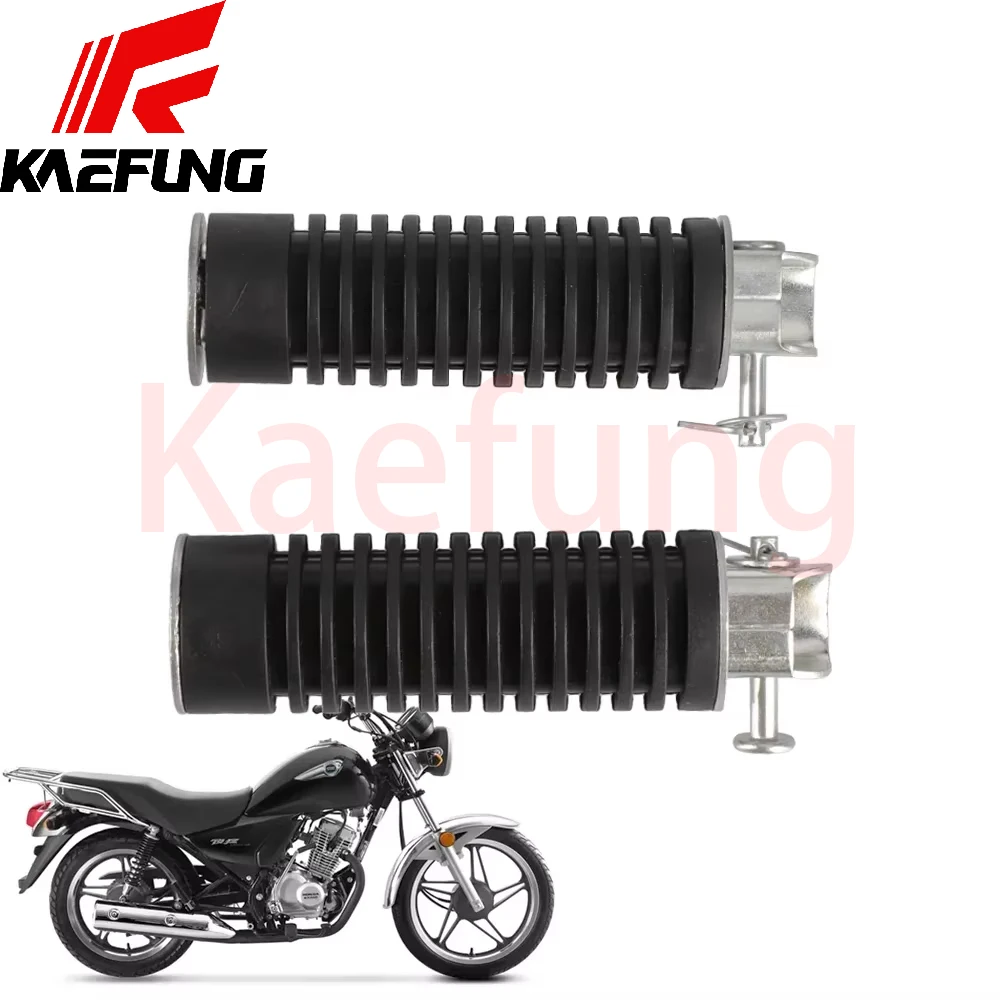 Estriberas traseras de goma negras para moto Honda CG125