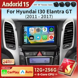 Radio Android 15 con CarPlay para Hyundai i30 y Elantra 2011-2017