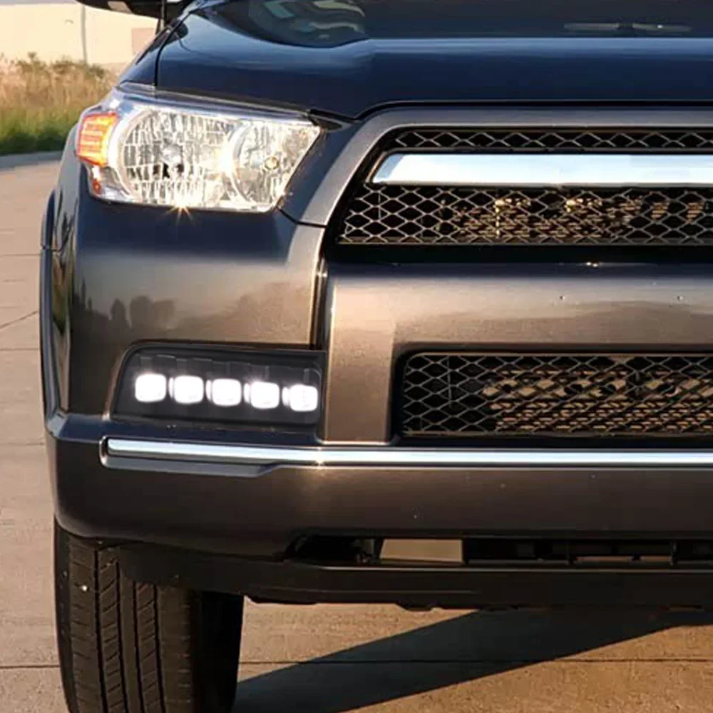 Para Toyota 4Runner 2010-2013 conjunto de lámpara antiniebla delantera actualización efecto de arranque dinámico luz de circulación diurna accesorios de herramientas de coche