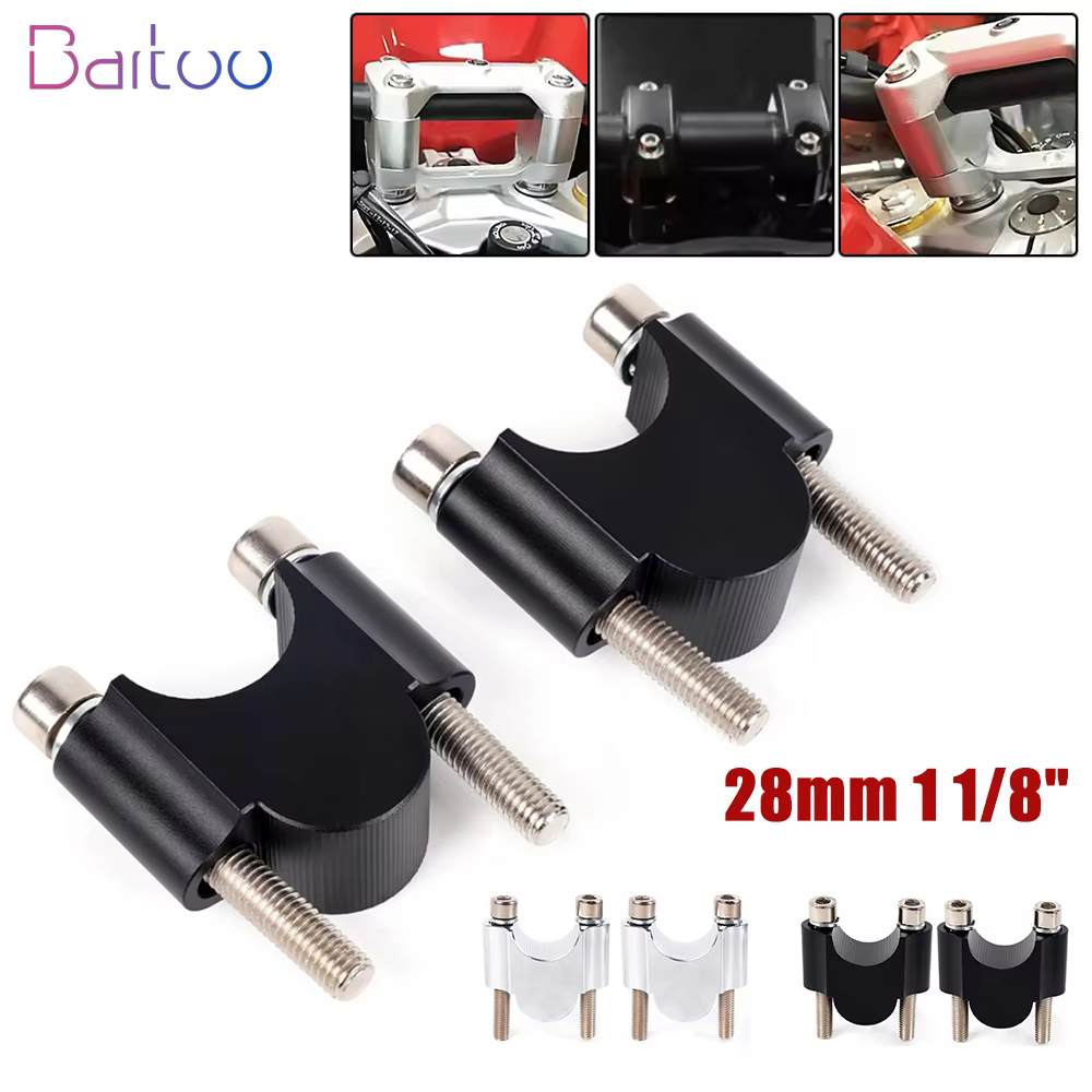 Abrazaderas elevadoras manillar universales 28mm para Yamaha Suzuki