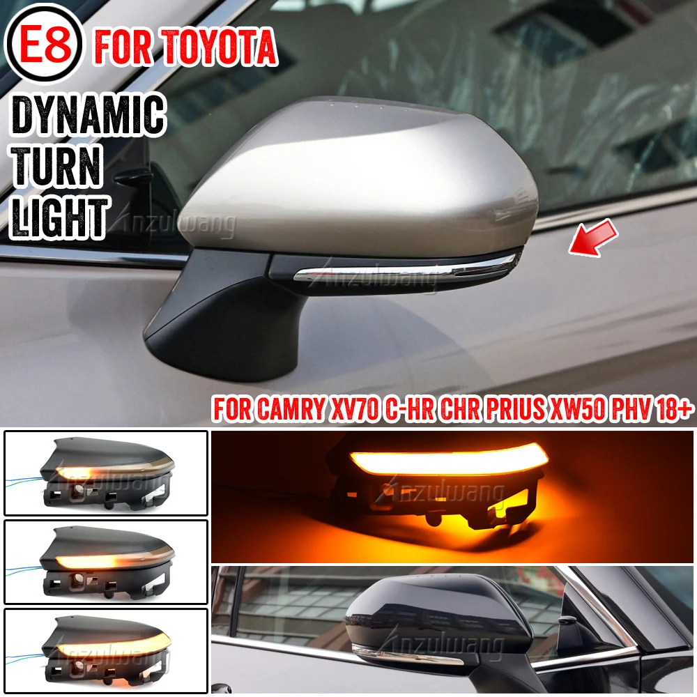 Lámpara LED espejo retrovisor para Toyota Camry CHR Prius 2018-2020