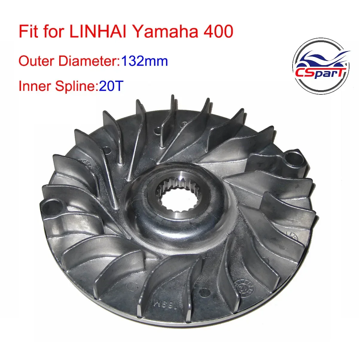Ventilador del variador CVT Linhai 20T 132 mm para ATV 400 cc