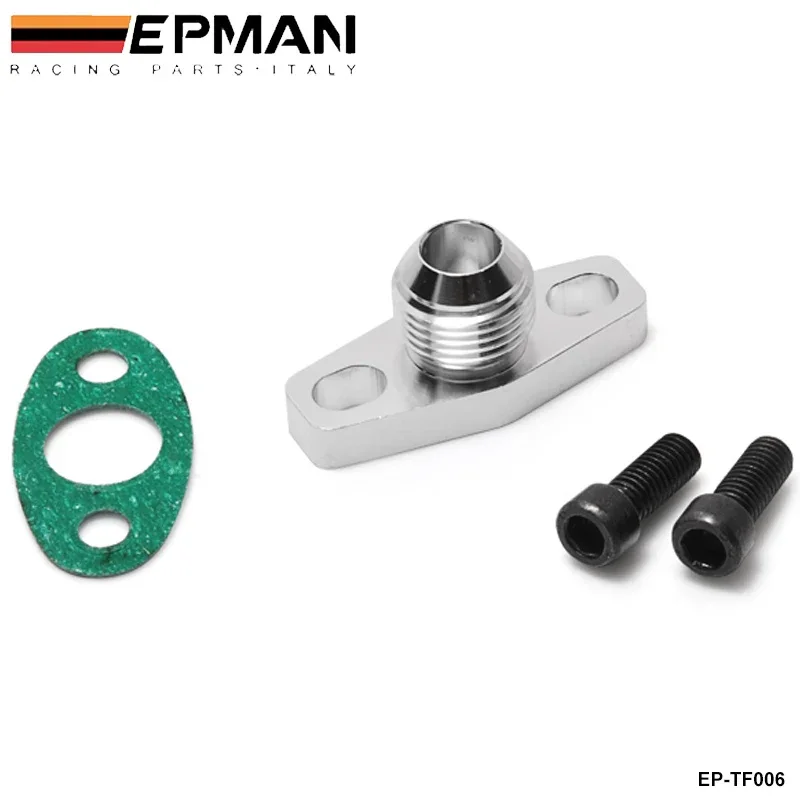 Adaptador brida retorno aceite turbo AN10 GT28 GT30 GT35 T25