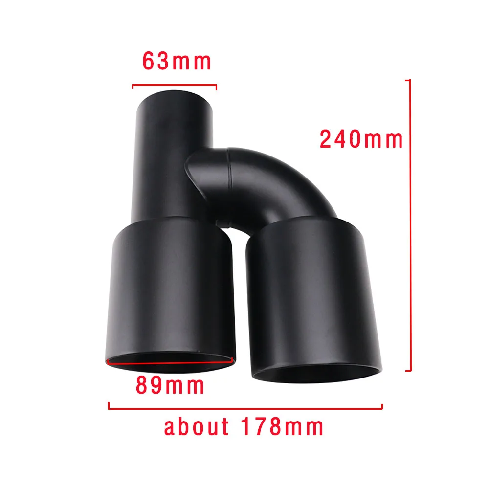 Tubo de escape trasero inoxidable 63 mm - silenciador soldado 89 mm - imagen 2