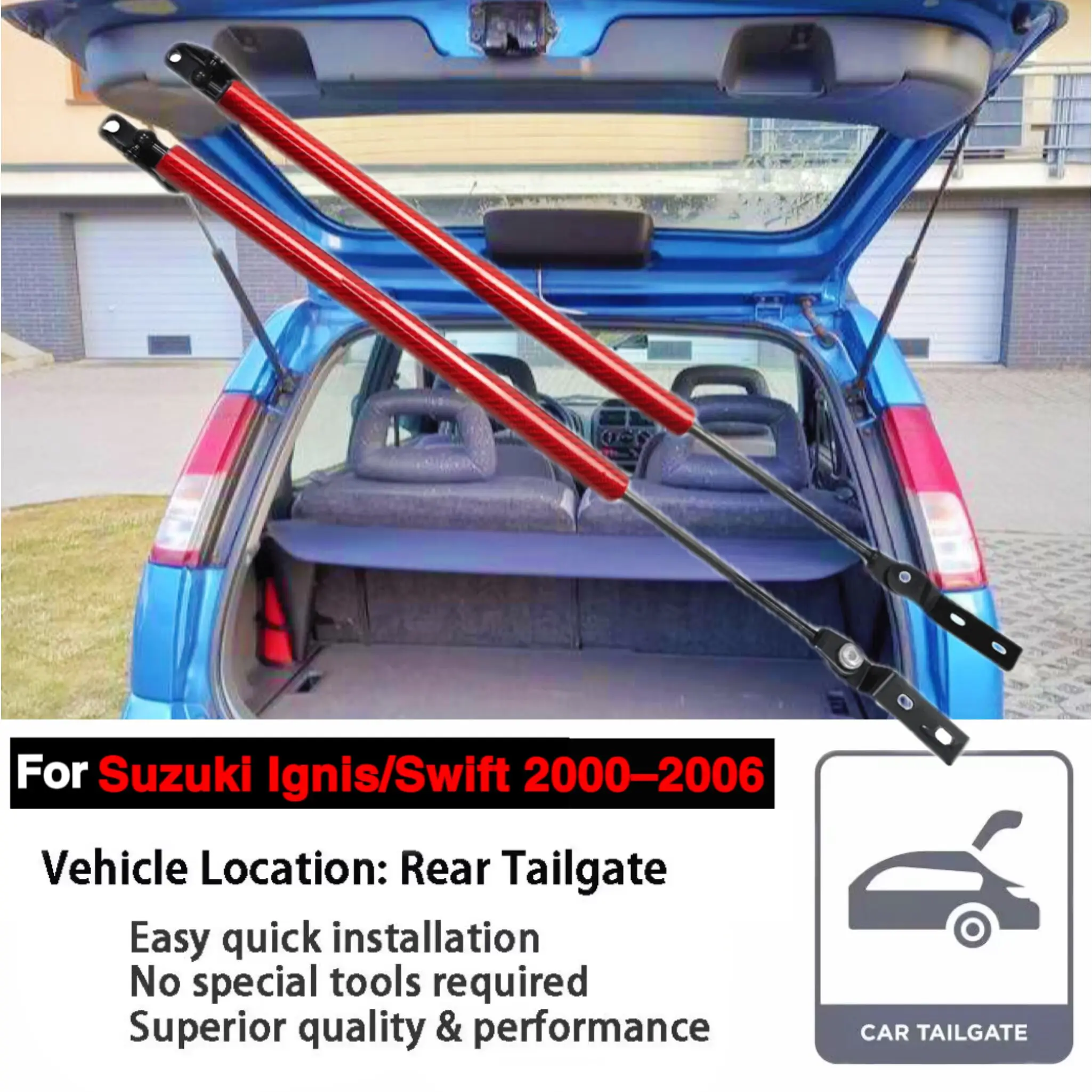 Soportes de gas maletero trasero para Suzuki Ignis FH y Subaru Justy
