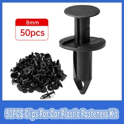 Grapas negras de plástico para parachoques de 8 mm