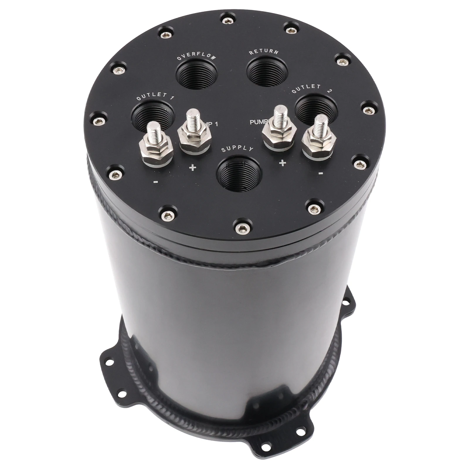 Tanque sobretensión aluminio 2.8L puerto 8AN negro – Walbro AEM - imagen 4