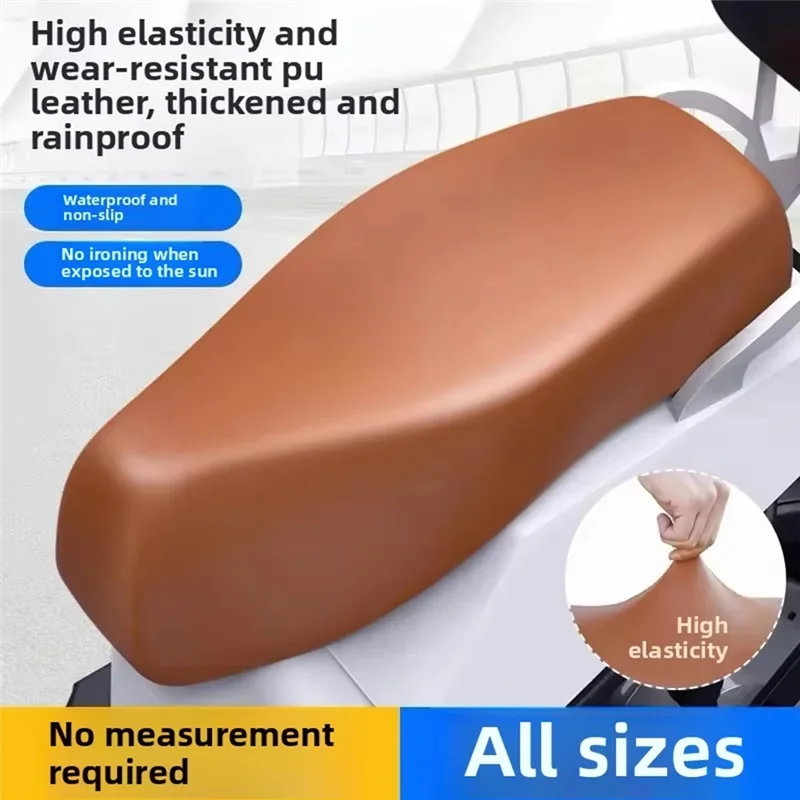 AB56 Funda asiento moto impermeable elástica cuero universal antirayos - imagen 4