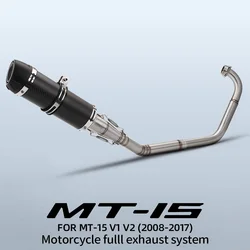 Escape silenciador Yamaha YZF R15 MT-15 V1-V2 2008-2017