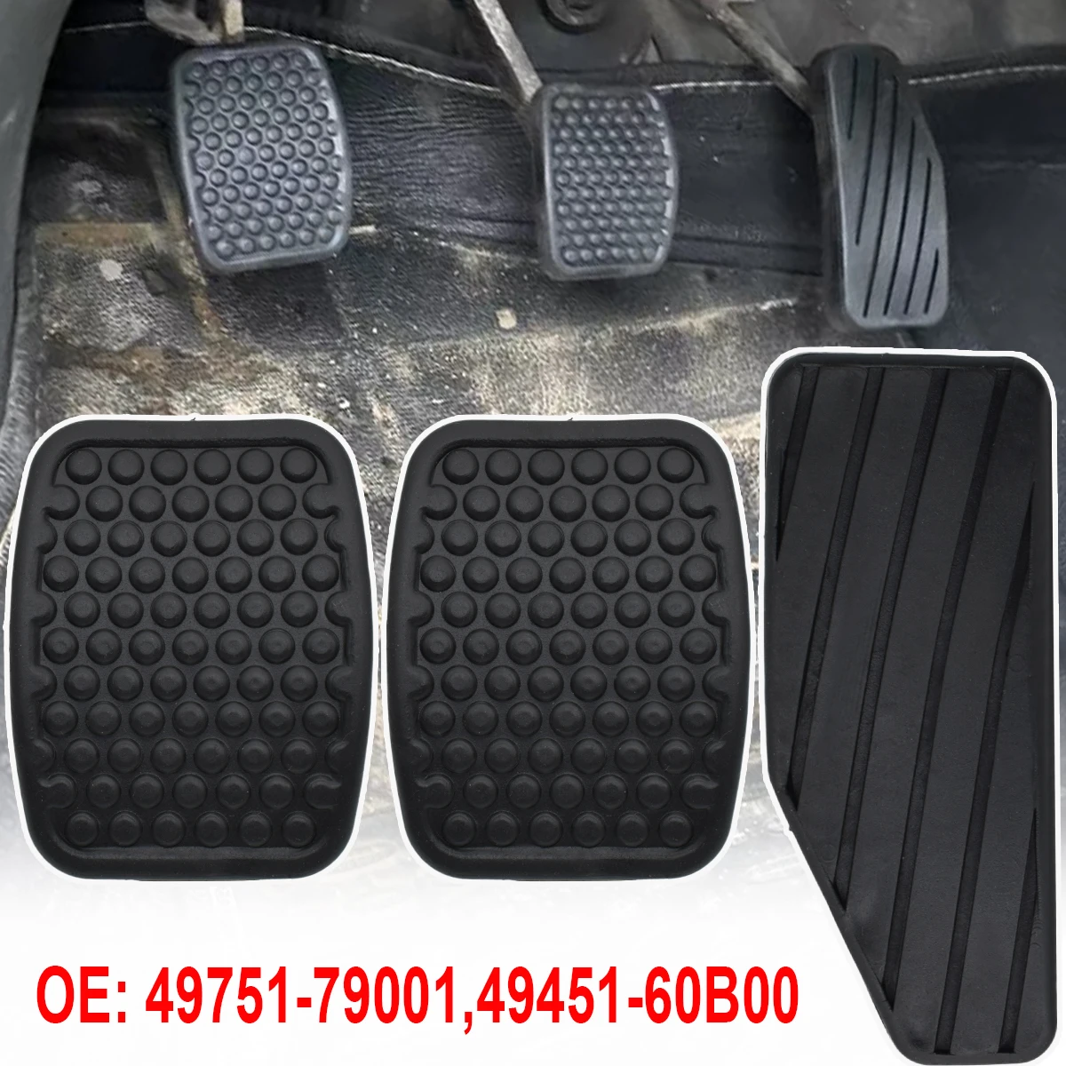 Juego tapetes pedales goma – Suzuki Swift, Vitara, Chevrolet Spark, Daewoo Matiz