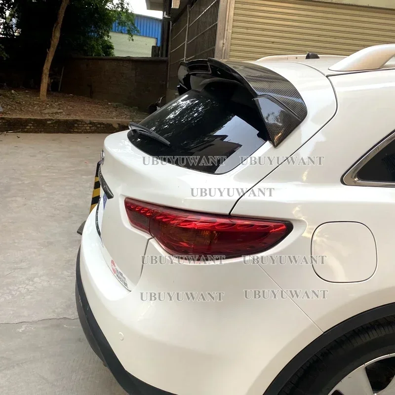 Para Infiniti FX35 FX38 2009-2013 FX 35 37 50 alerón de fibra de carbono acabado brillante ala trasera labio divisor Drift Trim Bodykits - imagen 4