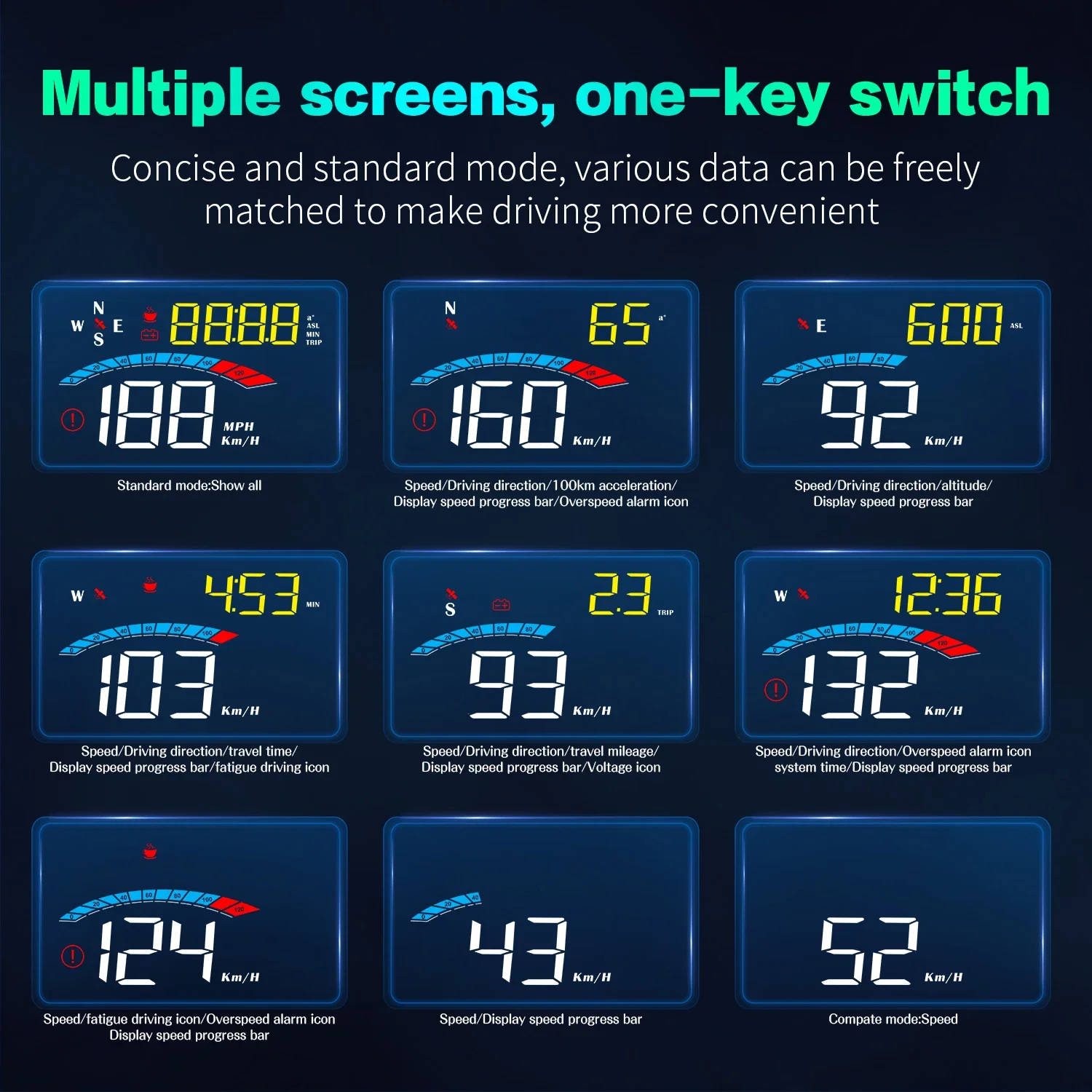 Head-Up Display para parabrisas con GPS y velocímetro - imagen 3