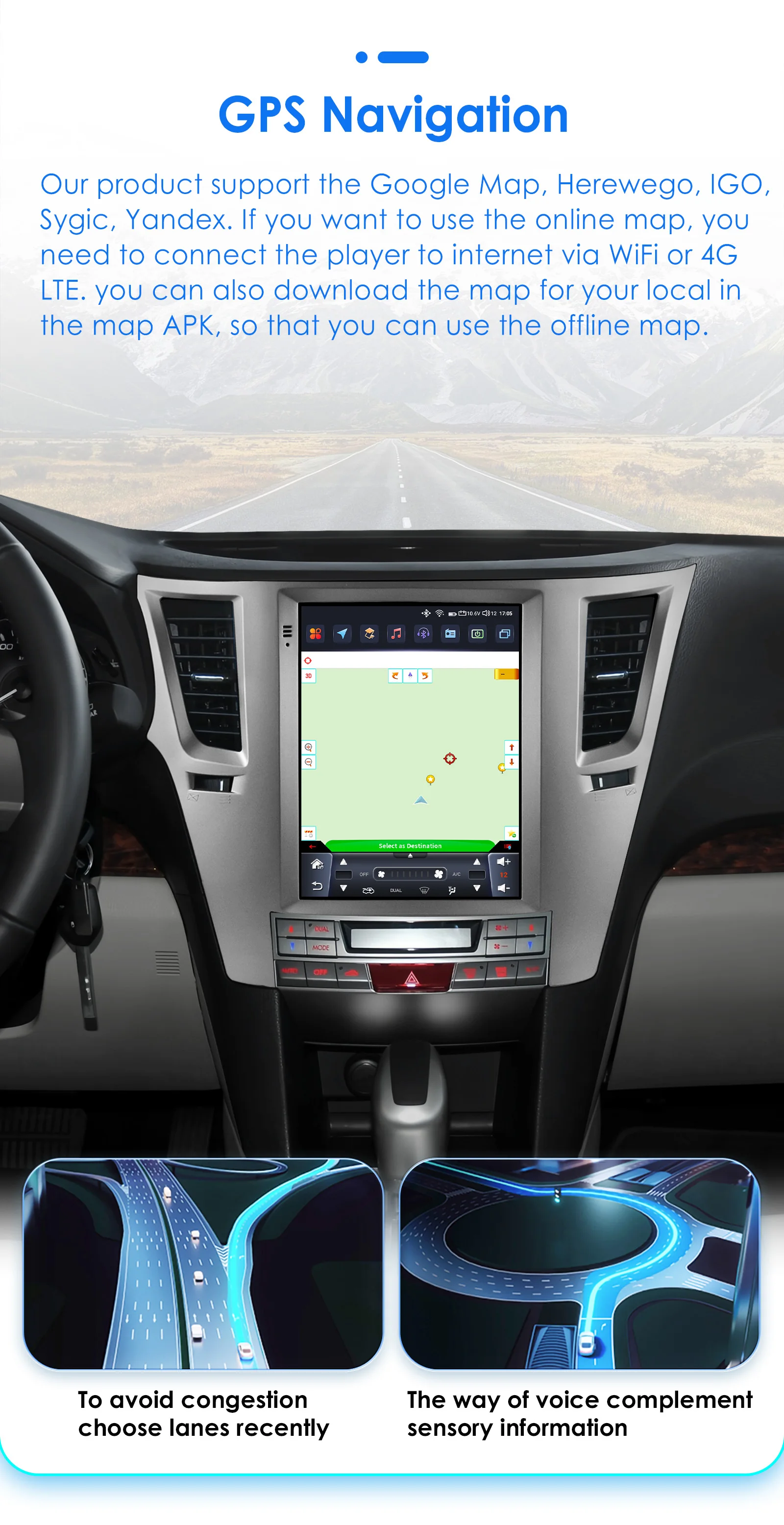Radio Android con CarPlay y GPS para Subaru Outback, Impreza y Legacy - imagen 3