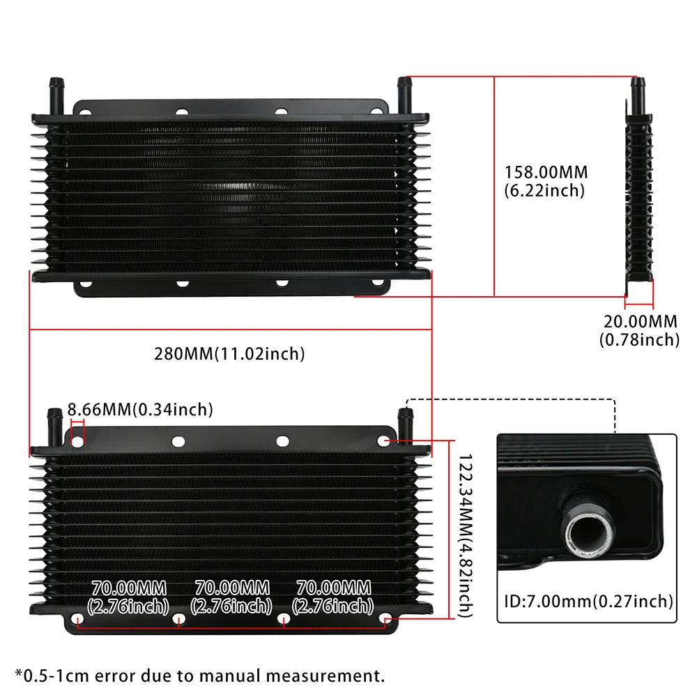 Enfriador de transmisión aluminio 14/25/32 filas – Coches compactos - imagen 3