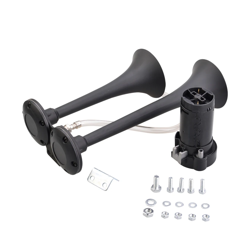Bocina de aire doble 12V acero inoxidable para coche, camión y moto